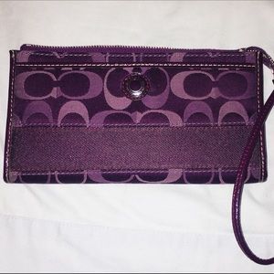 Coach Dark purple clutch/Wallet